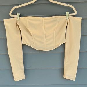 Rebellious Corset Off the Shoulder Crop Top